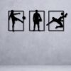3 piece soccer art
