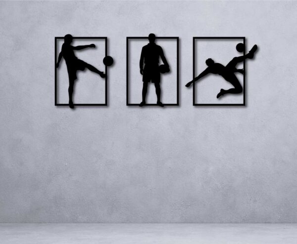 3 piece soccer art