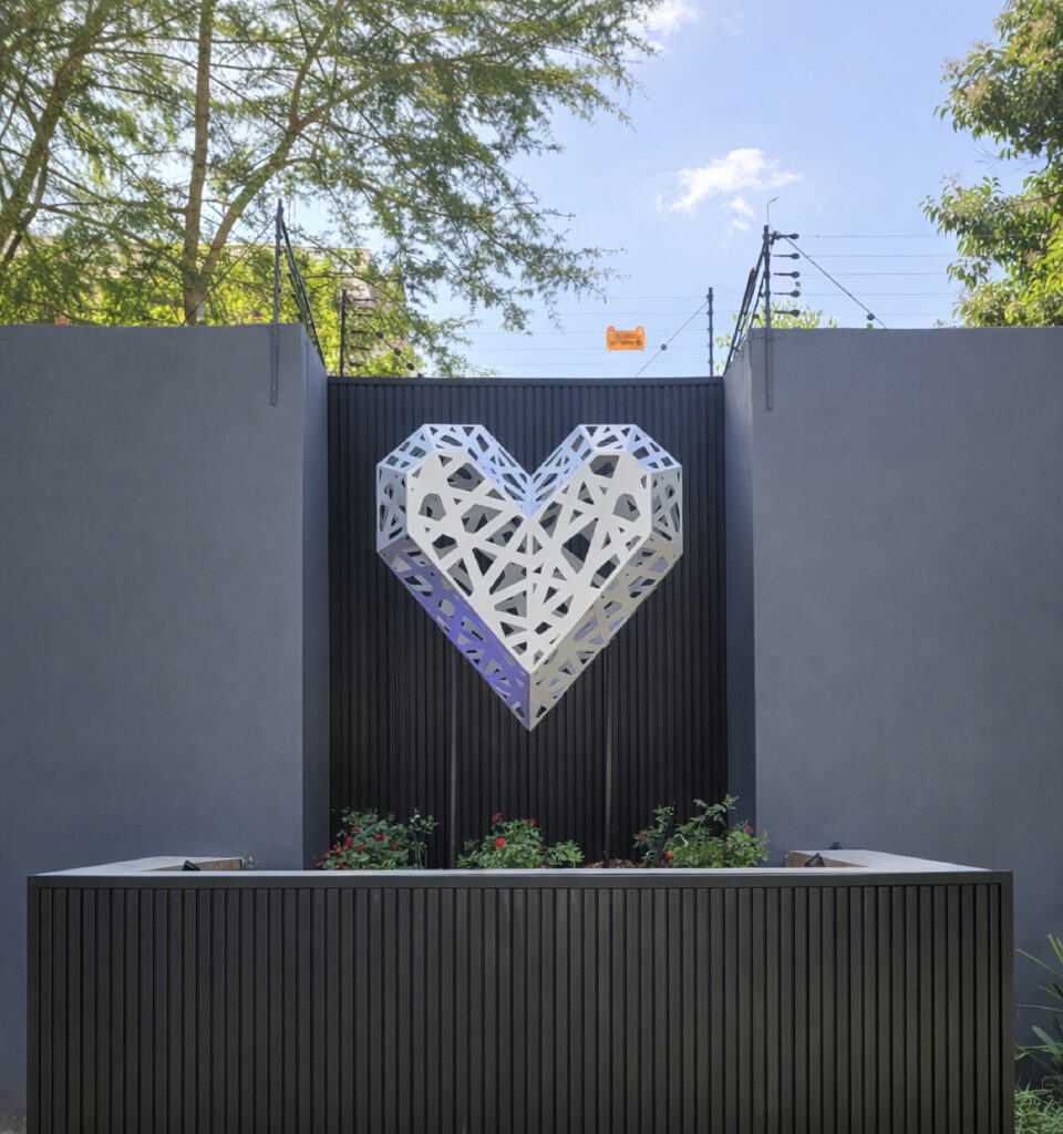laser cut fabricated heart