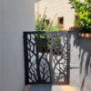 Low single swing pedestrian gate